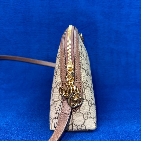 Authentic Gucci Ophidia Small Shoulder Bag GG domed shape silk lining Luxury - Picture 7 of 15